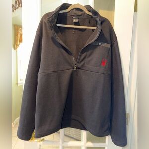 SPYDER mens xl 1/4 zip waffle knit sweater fleece mens XL nwot black